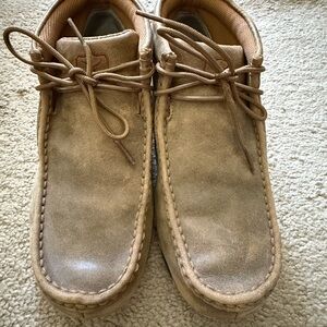 Twisted X Tan Suede Loafers with Moccasin Stitching